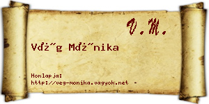 Vég Mónika névjegykártya